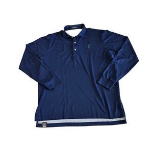 Turtleson Norman Mini Polka Dot Performance Polo Golf Shirt Size XL Long Sleeve